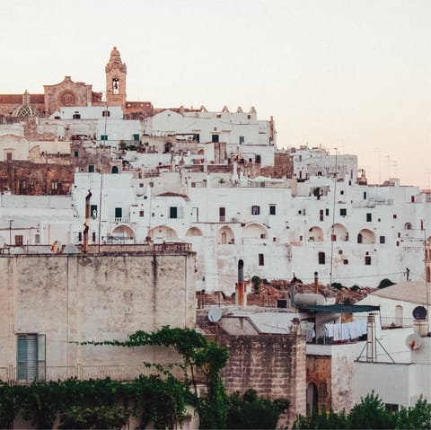 Head into the beautiful town of Ostuni, just a short hop away in the car