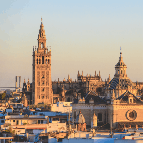 Visit Seville Cathedral, around twenty minutes away on foot