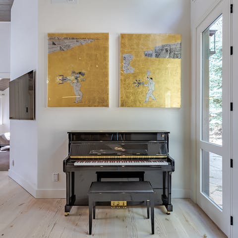 Play a melody for your loved ones on the sleek Essex piano