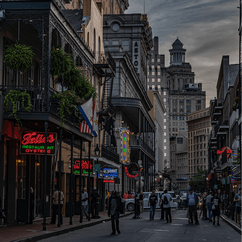 Explore the delights of Bourbon Street