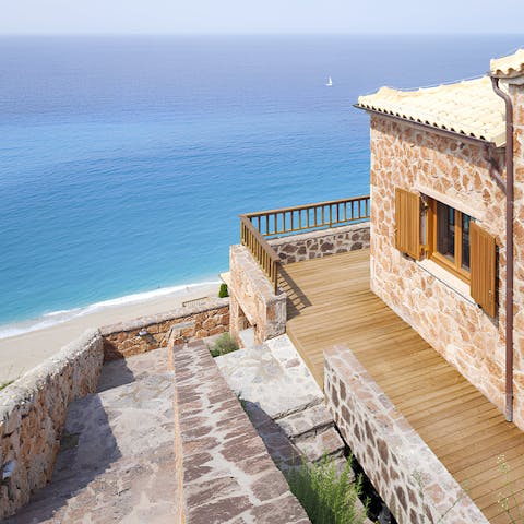 Enjoy stunning sea views from the terrace