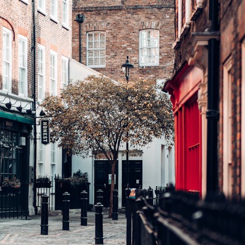 Take a short stroll to the eclectic streets of Soho – just ten–minutes away
