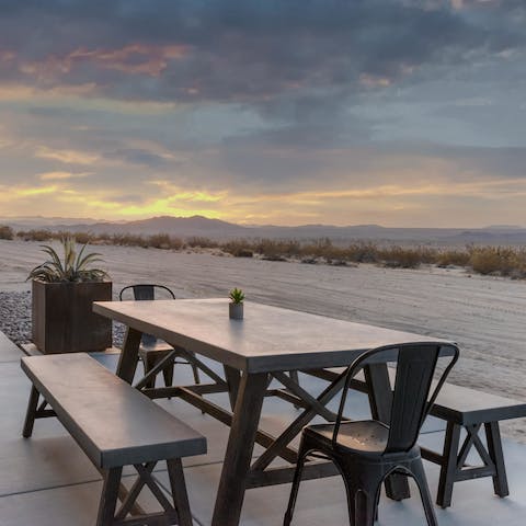 Dine beneath memorable desert skies