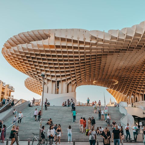 Pay a visit to the iconic Mushrooms of Seville, only five minutes' walk away
