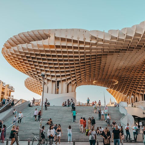 Pay a visit to the iconic Mushrooms of Seville, only five minutes' walk away