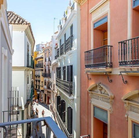 Step out on the apartment's balcony and feel the sun on your skin