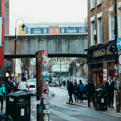 Hang out in Shoreditch's trendy bars, a fifteen-minute walk away
