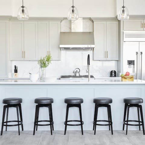 Grab a stool at the breakfast bar