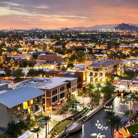 Explore Old Town Scottsdale, just a three-minute drive away