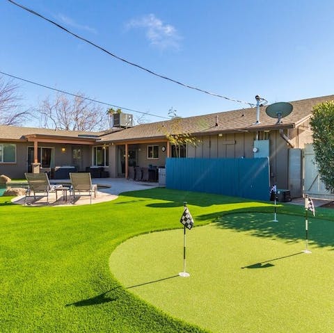 Tee off on your very own putting green