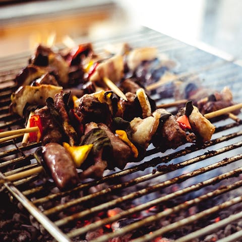 Grill some local produce on the home's barbecue