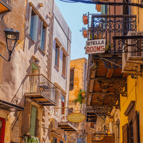 Take a drive to the vibrant town of Chania for the day, less than ninety minutes from home