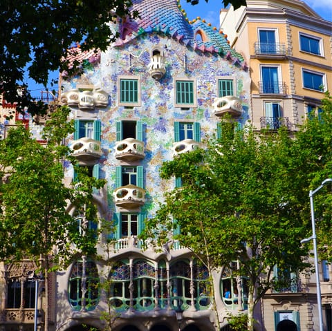 Visit Casa Batlló, one of Gaudí's masterpieces
