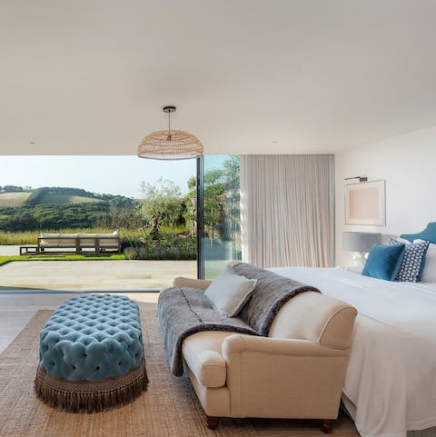 Wake up to spectacular views from the vast master suite