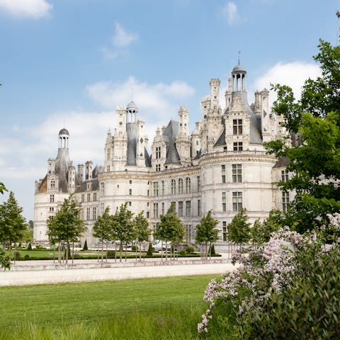 Explore the famous castles of central France from your spot in the Loire Valley