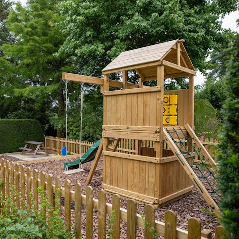 Take the kids to the play area and watch as they while away the afternoon having fun outdoors