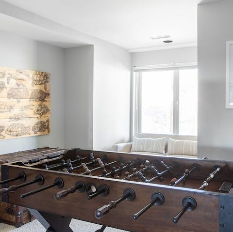Take to the games room for a round of table football