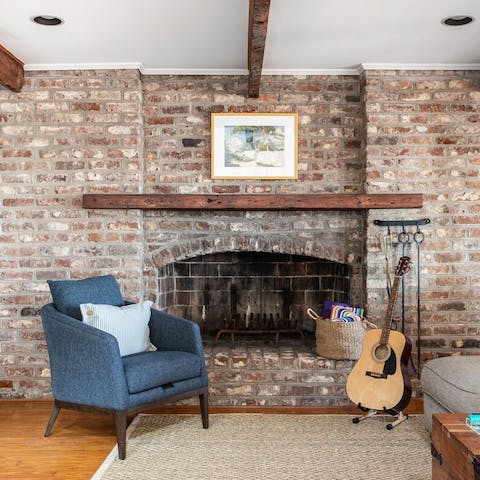 Relax with a book or strum a tune on the guitar in a number of cosy nooks