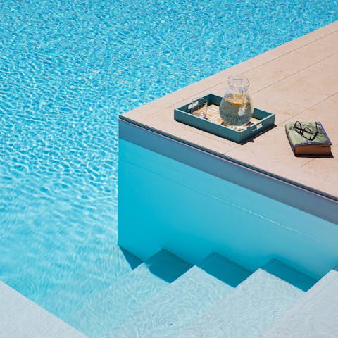 Enjoy a relaxing swim in the private pool