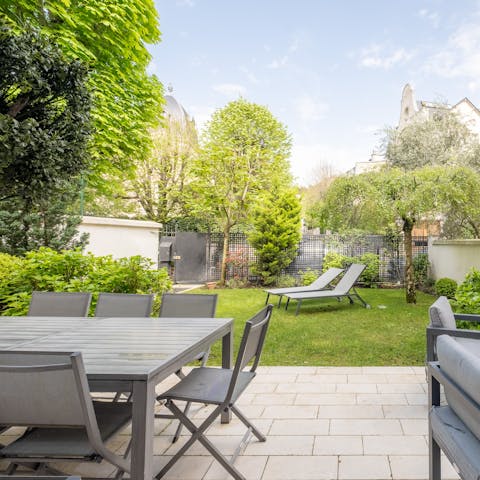 Relax in your private garden when the sun is shining