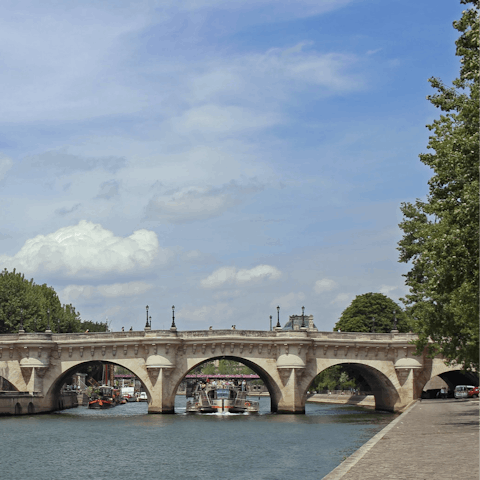 Take a stroll along the Seine bound for the Eiffel Tower – just a short walk away