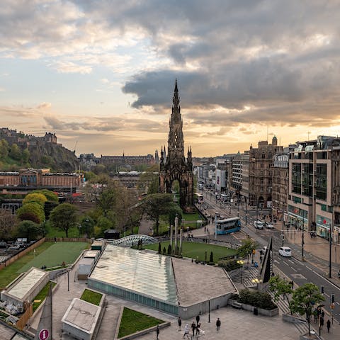 Shop along the famous Princes Street, a fifteen-minute walk from your home