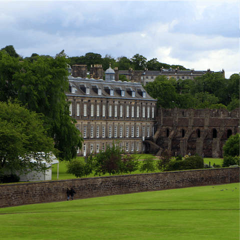 Take the fifteen-minute stroll into town for a spot of lunch then visit Hollyrood Palace