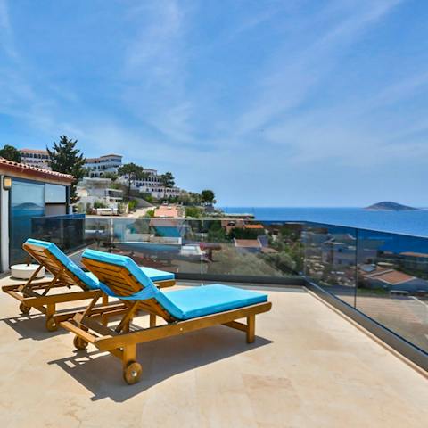 Soak up awe-inspiring Mediterranean views from the balcony terrace