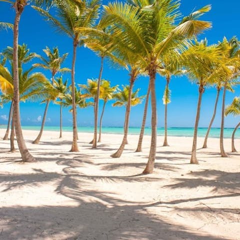 Wander amid the coconut palms on Cape Cana's white-sand beaches