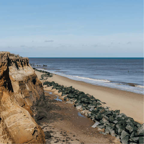Hop in the car and drive over to the ruggedly beautiful Norfolk coastline in twenty minutes