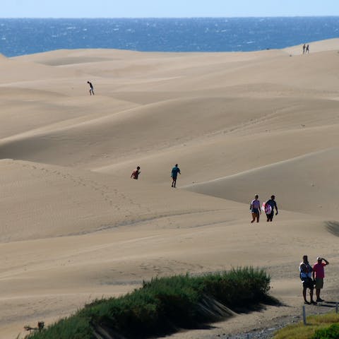 Explore the Dunes of Maspalomas – it's an eight-minute drive