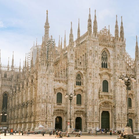 Experience the Duomo in all its glory, it's under a ten-minute walk away