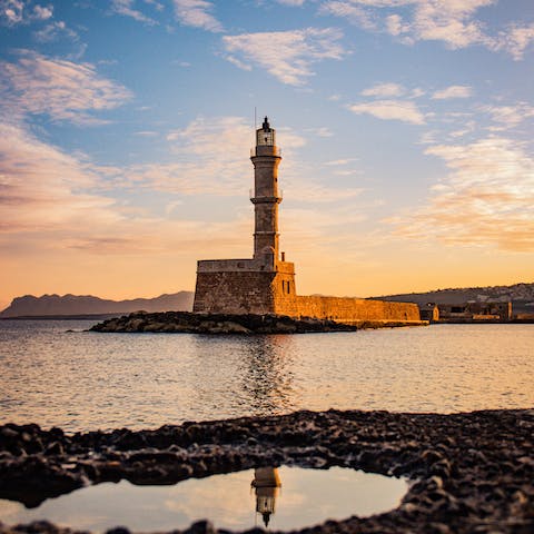 Take a trip into Chania, just 4km away, and visit the Venetian harbour