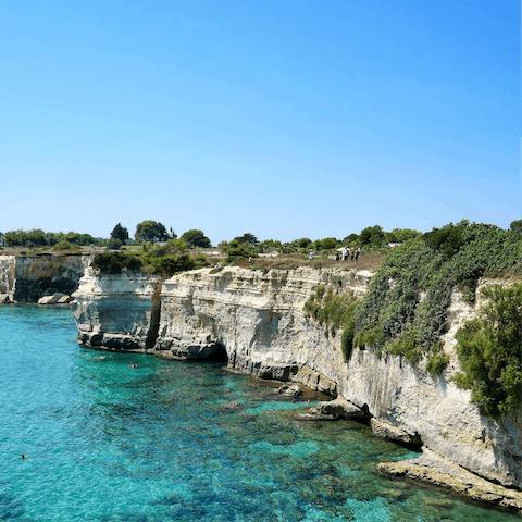Head to Puglia's coast for the afternoon, just a short drive away