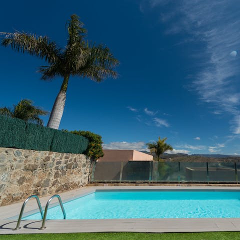 Cool off from the height of summer with a paddle in the swimming pool