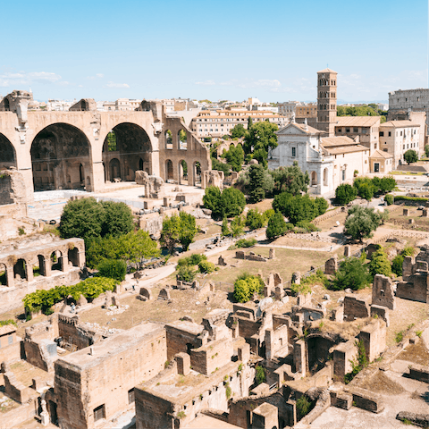 Check out the Roman Forum – it's a twenty-seven-minute walk