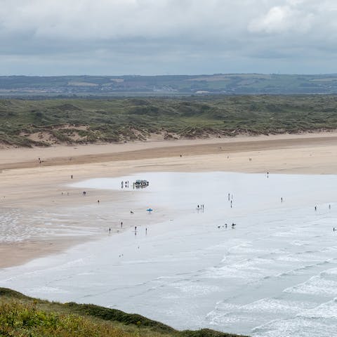 Meander down to Croyde beach or take the car and be there in less than five minutes