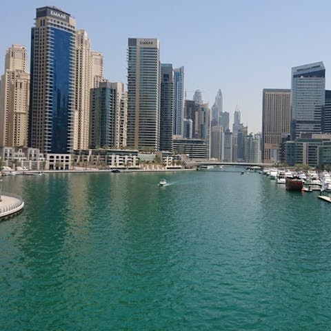 Visit the stunning Dubai Marina, a short drive away