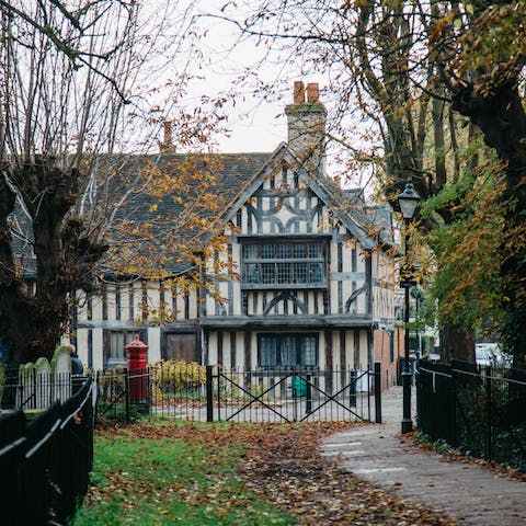 Admire the Tudor houses in Walthamstow village, a twenty-five minute walk from your front door