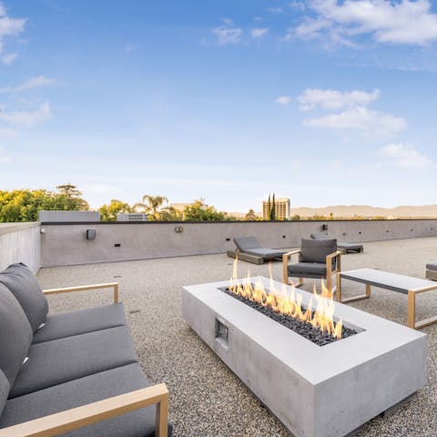 Find the perfect spot for sunset drinks on the roof terrace