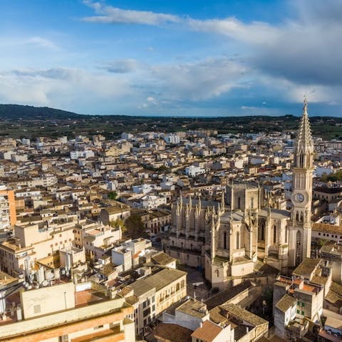 Take the short drive to Manacor, only five minutes away, and indulge in the local cuisine