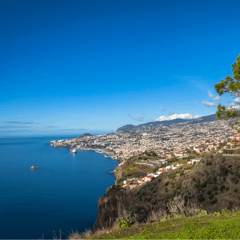 Discover the picturesque promenade in Funchal, from your home in Ajuda