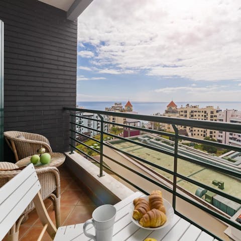Take in the beautiful sea view from your private balcony, the ideal spot for sunrise or sunset