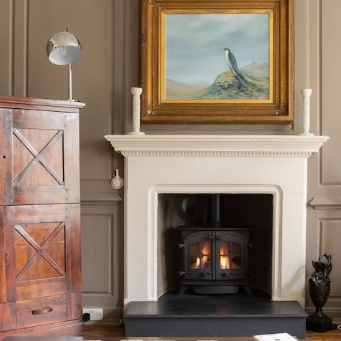 Curl up with a good book beside the resplendent fireplaces  –⁠ there's two to choose from