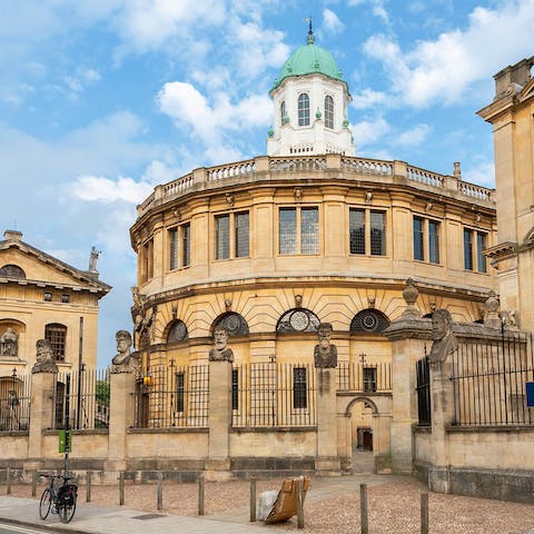 Explore Oxford, starting with the Sheldonian Theatre and Clarendon building