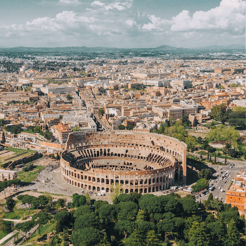 Head into Rome and visit the city's ancient Colosseum