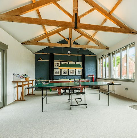 Play endless games of pool and table tennis in the on-site games room