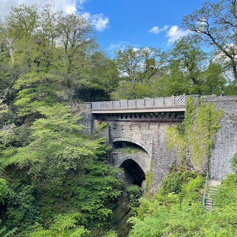 Visit the notorious Devil's Bridge or take a day trip to Aberystwyth, a thirty-minute drive away