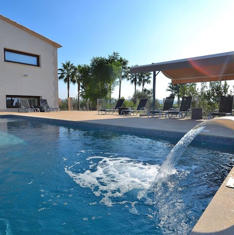 Guests loved the views of the surrounding countryside from the villa's private terrace.