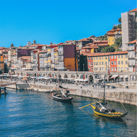 Walk twenty minutes to Douro River for a peaceful morning stroll